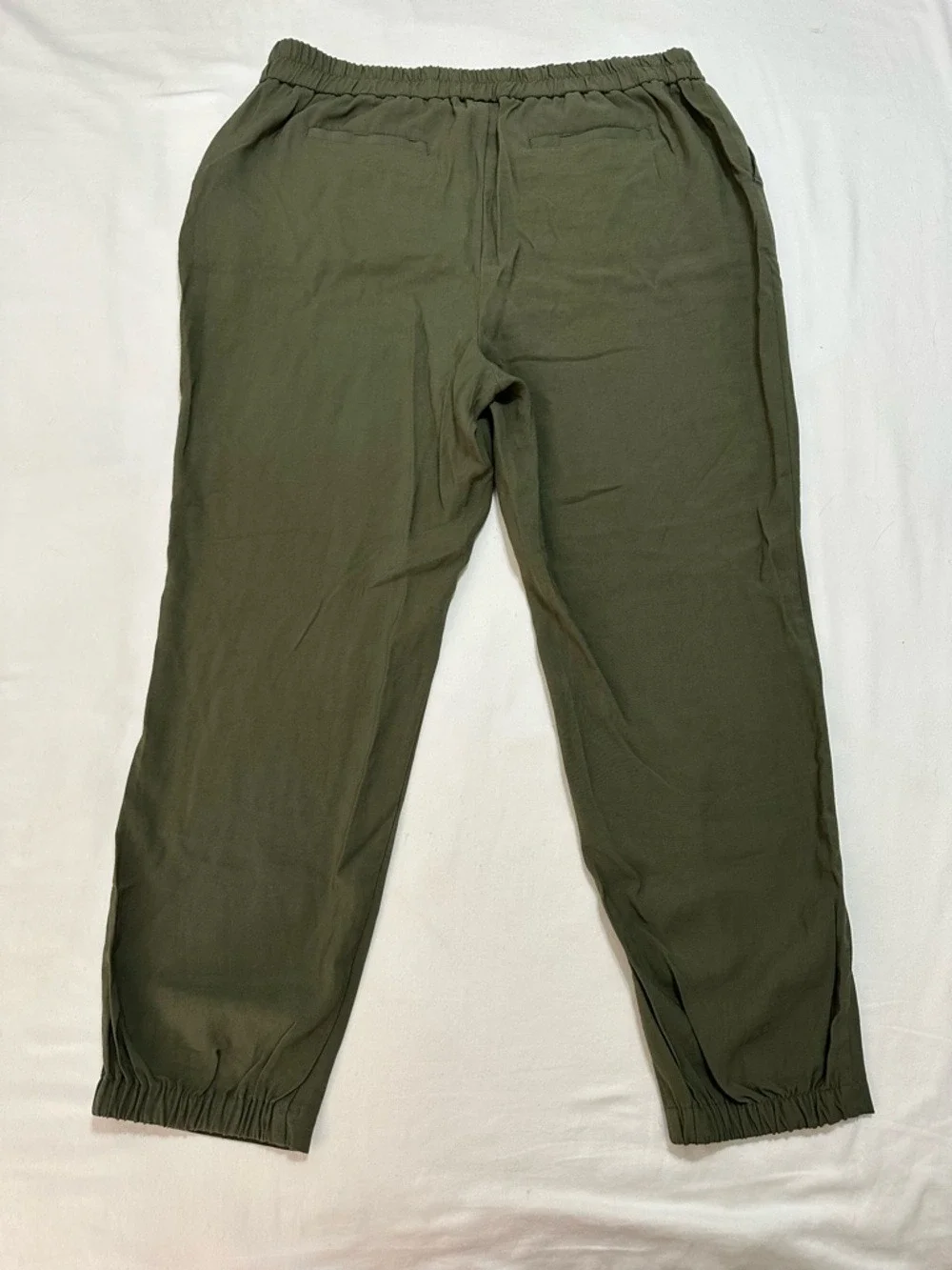 A NEW DAY FOREST GREEN HIGH RISE JOGGERS TROUSER STYLE UP OR DOWN XL EUC